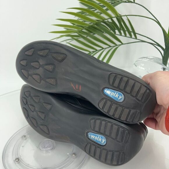 Wolky Bia Chelsea Ankle Boots Women's 39 8 Black Leather Booties Wedge - Picture 9 of 14